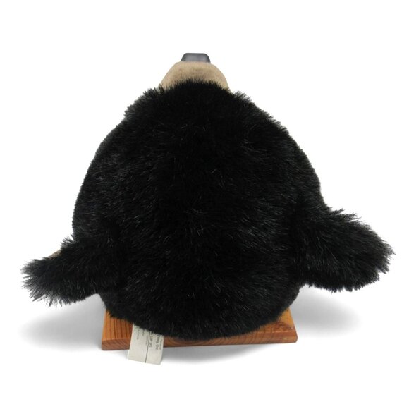 Black BEAR Head MOUNT Wall Decor Polyester on Wood Plaque Made in Canada 8.2" - Picture 5 of 10